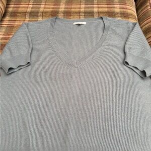 Splendid Light Gray Ribbed Knit Top